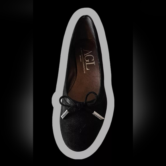 AGL Kristin Block Heel Pumps, Black Suede Size 40 Eur  8.5 US - Picture 4 of 8